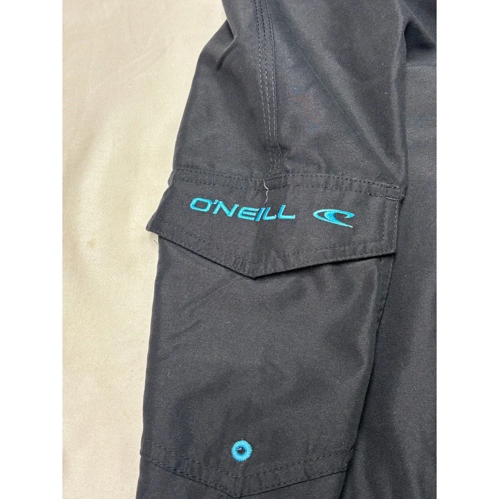 NWT ONeill Mens Santa Cruz Solid 2.0 Board Shorts Black Blue Size 33X11